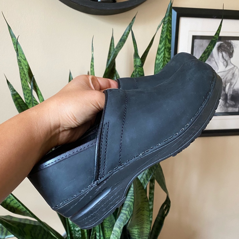 Matte black Sanita nonslip clogs